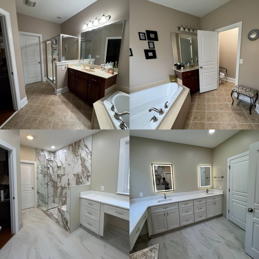 Master Bathroom — Cabinet & Tile Upgrade